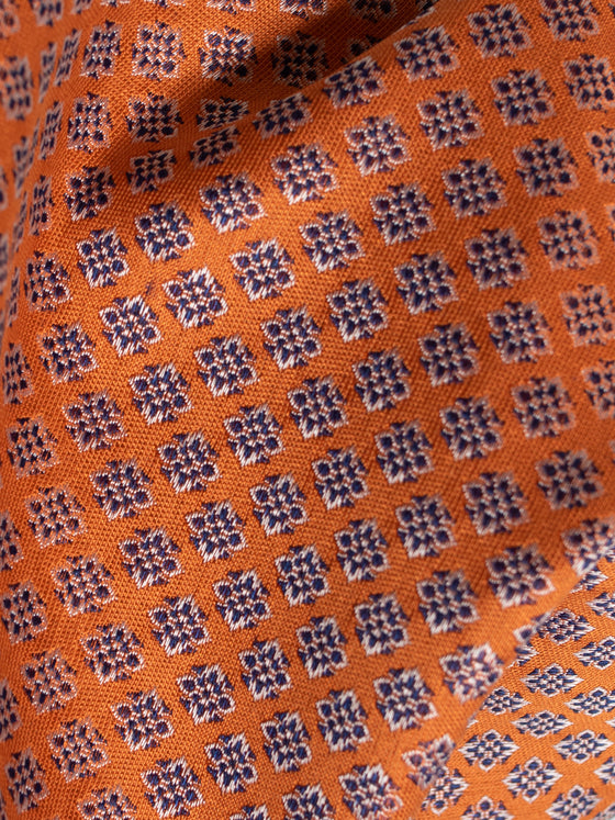 Orange Geo Pocket Square