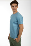 Blue Cotton Jersey Tee Shirt