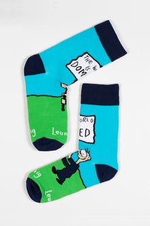  Michael Leunig Blue Domed Socks (Limited Edition)