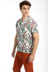 Palm Short Sleeve Cuban Collar Viscose Shirt