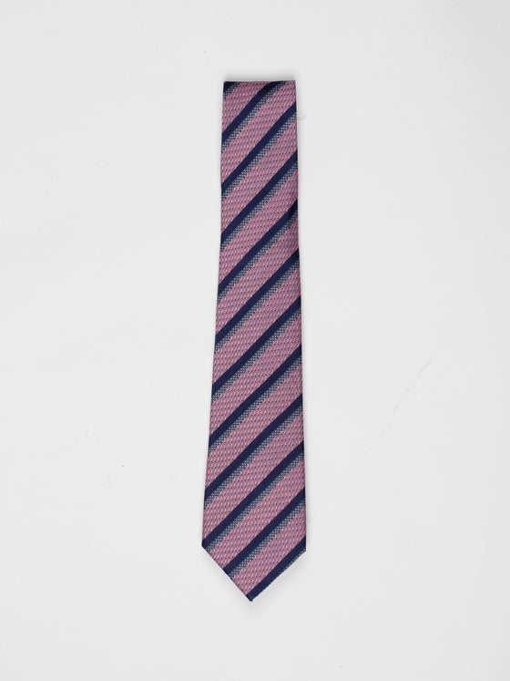 Pink Stripe Texture Tie