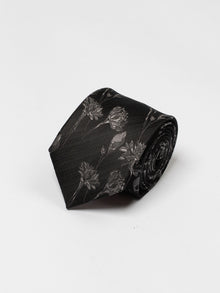  Black Floral Tie