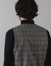 Charcoal Multi Coloured Check Waistcoat