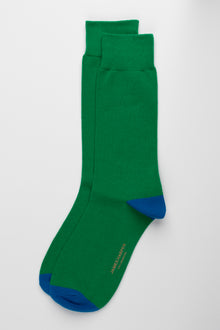  Green/Cobalt Plain Socks